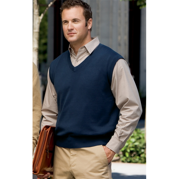 v-neck sweater vest. Fine-Gauge V-Neck Sweater Vest