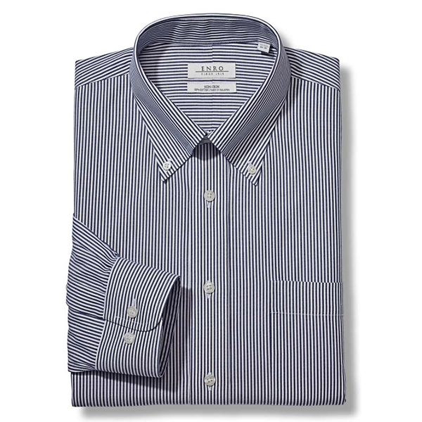 ENRO Essentials | Bengal Stripe Pinpoint Oxford Button Down Collar ...