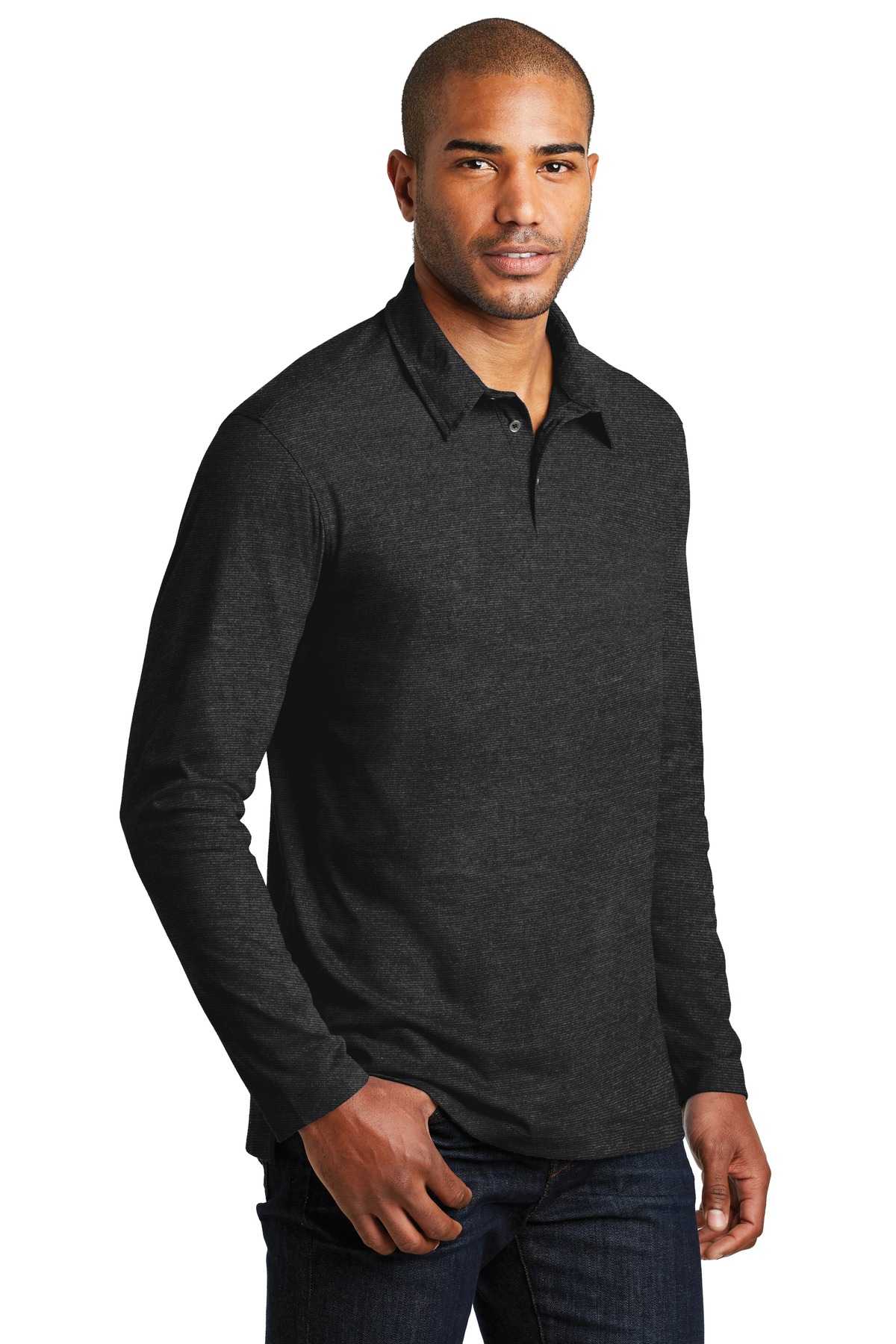 Port Authority Long Sleeve Meridian Cotton Blend Polo. K577LS | Blank ...