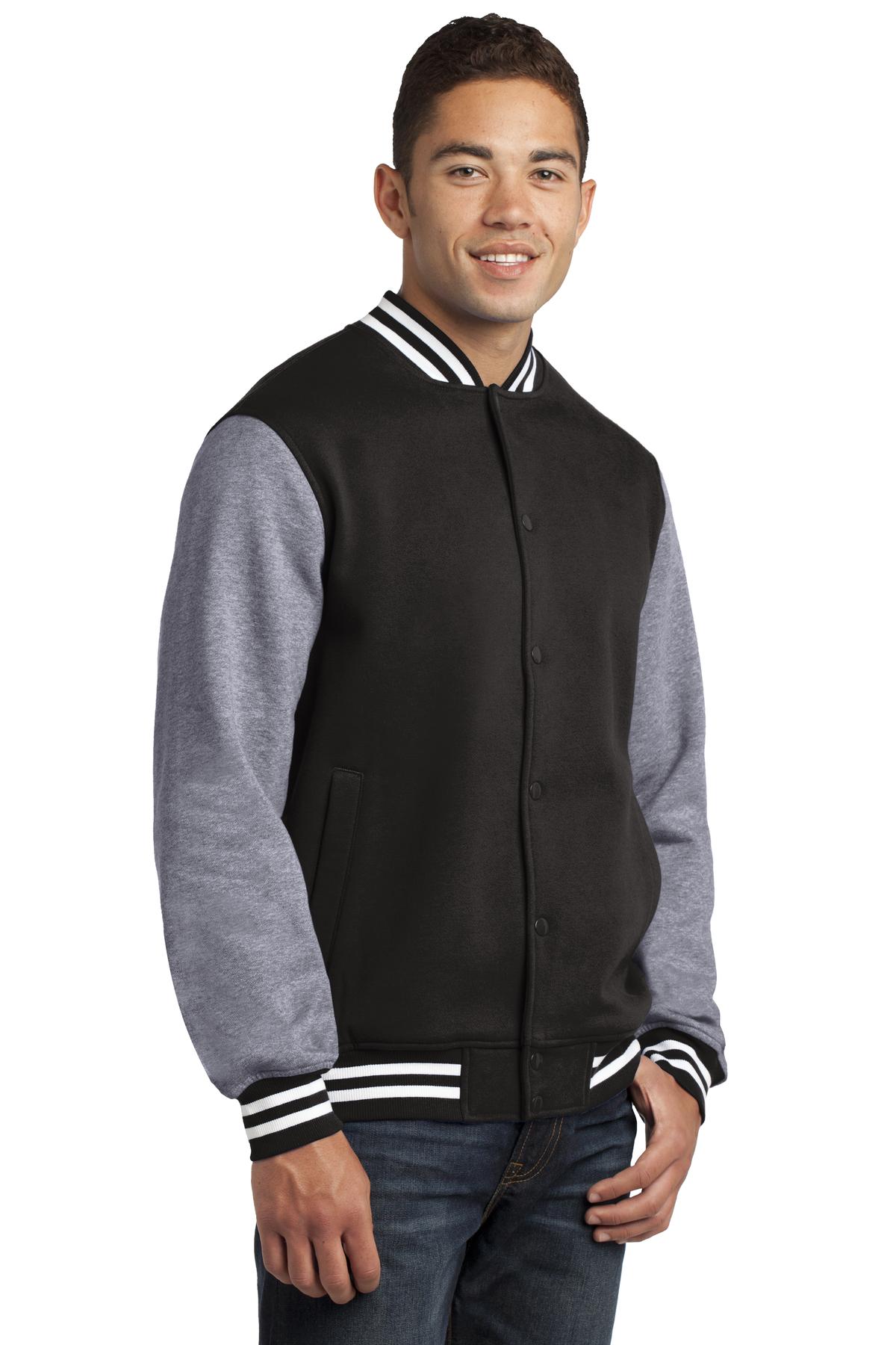 Sport-Tek Fleece Letterman Jacket. ST270 | Blank Apparel by ZOME