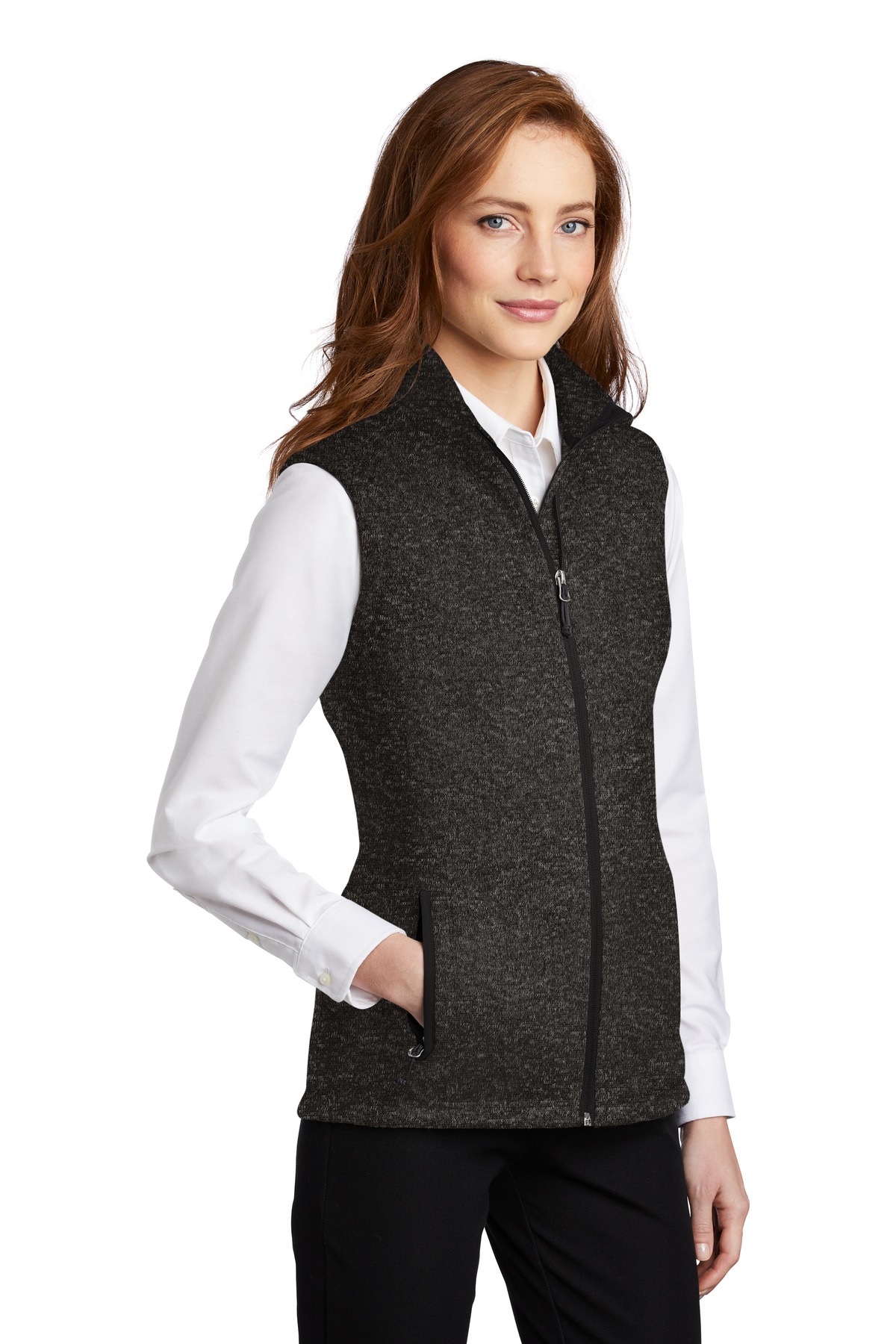 Port Authority Ladies Sweater Fleece Vest L236 | Blank Apparel by ZOME