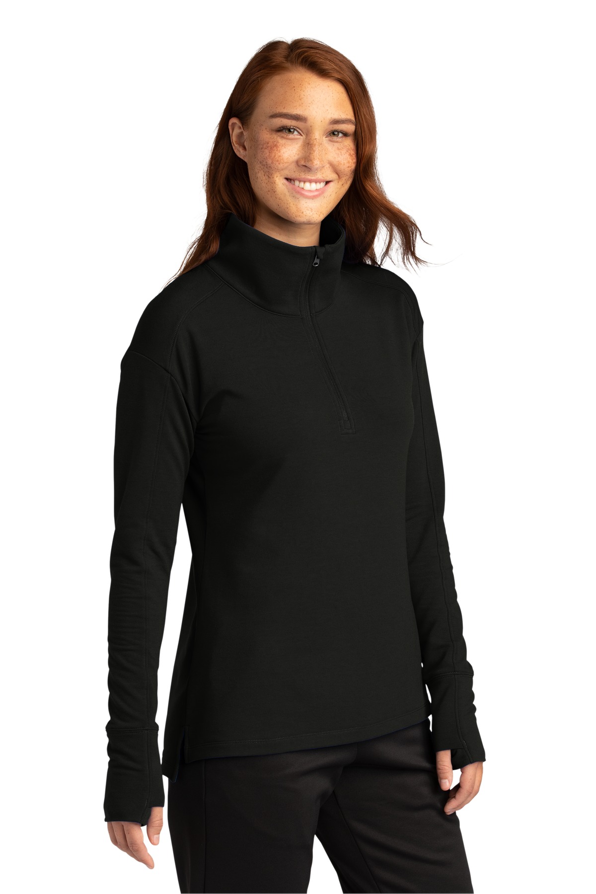 Sport-Tek Ladies Sport-Wick Flex Fleece 1/4-Zip. LST561 | Blank Apparel ...